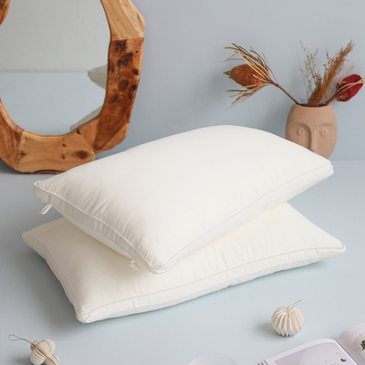 天丝牛奶纤维纯白枕芯柔软羽丝绒枕头芯中低软枕单人成人护颈枕