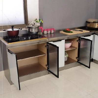 洗碗台简易组合橱柜厨房灶台柜平面集成灶家用煤气柜整体水槽带放