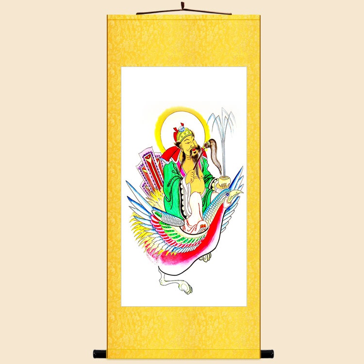 雷公电母风伯雨神画像 道教道场水陆画卷轴f挂画 绢布画来图可定