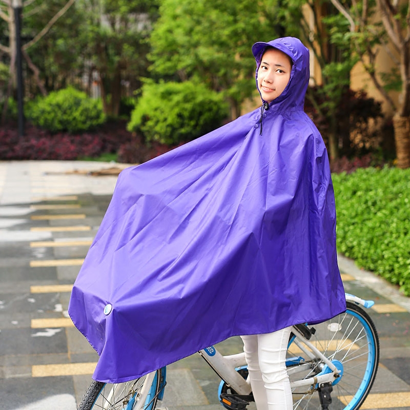 自行车雨披女单人骑行学生单车雨衣男加大加厚防风夹女款成人