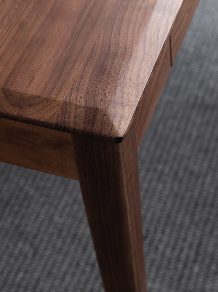 定制北美黑胡桃木书桌现代简约转角电脑桌北欧日式写字台书房