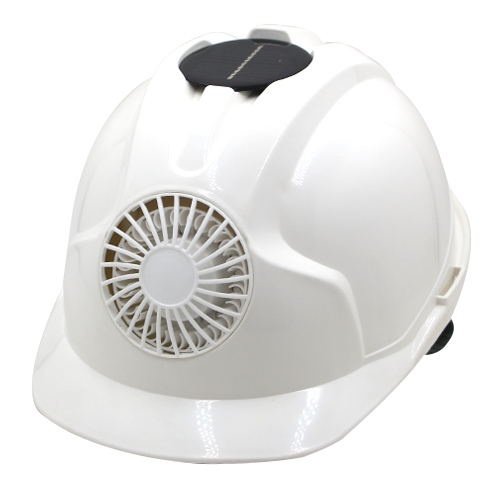 安全帽带风扇工地遮阳防晒太阳能充电透气夏季工程头盔神器空调帽