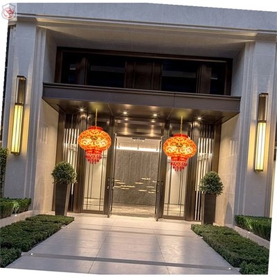 别墅大门灯笼大红大号过年装饰挂件大门口新年彩灯家用阳台高档