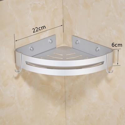 太空铝浴室置物架2双y层三角加厚淋浴房挂篮卫浴三脚架免打孔挂墙