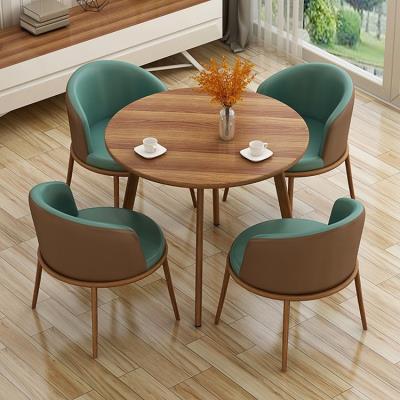 洽谈桌椅一桌四椅4人图片