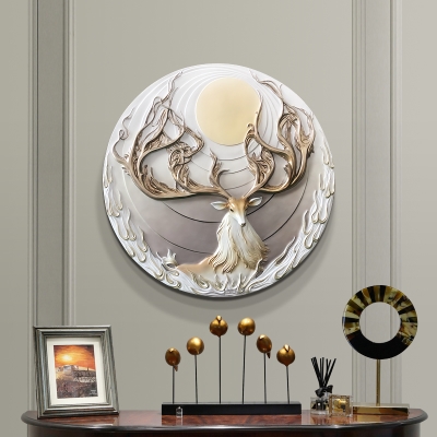 新品欧式玄关入户3d立体装饰画走廊过道餐厅浮雕挂画现代简约大气