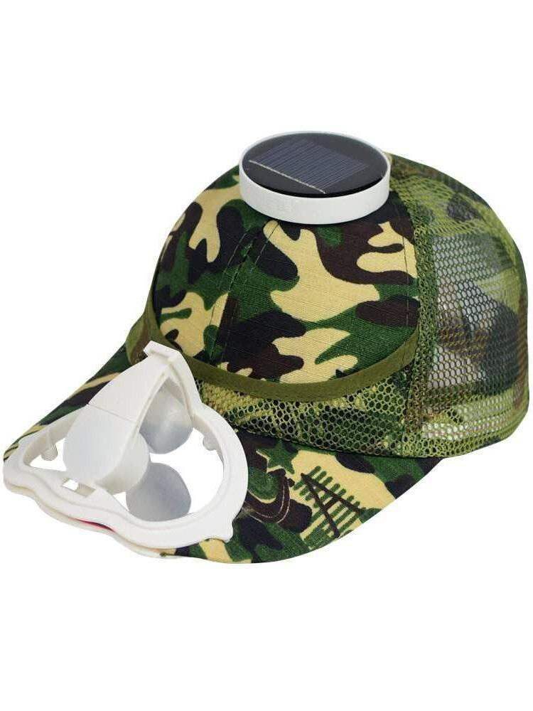 风扇夏天太阳能帽子带太阳能的省电遮阳多功能充电男女童大风力儿