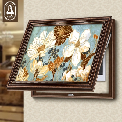 美式电表箱装饰画遮挡电闸箱总开关配电箱免打孔客厅挂画盖电复古