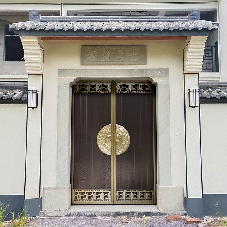 【不锈钢镀铜门别墅大门图片】不锈钢镀铜门别墅大门图片大全_q友网