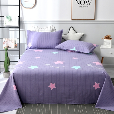 夏天一米二五全棉经典f格子睡单可裸睡磨毛纯棉床单布料加厚单件