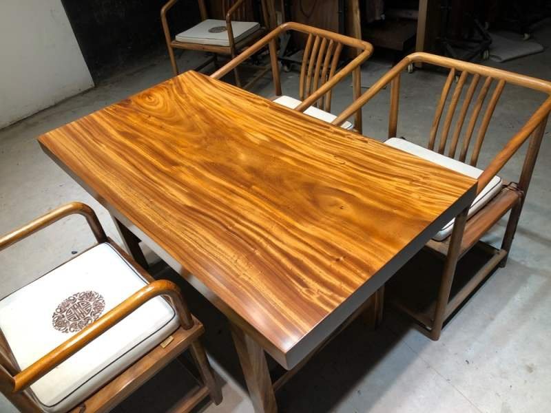 14米长南美胡桃木大板茶桌大茶台茶几办公桌新中式14k27465