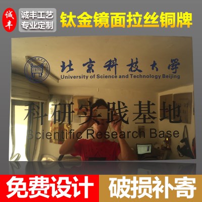 钛金不锈钢纯铜腐蚀牌烤漆标牌定制铜牌制作公司牌匾亚克力水晶.