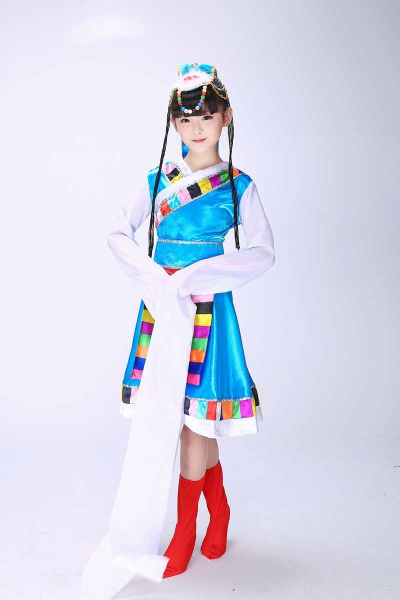 儿童藏族舞蹈服装图片
