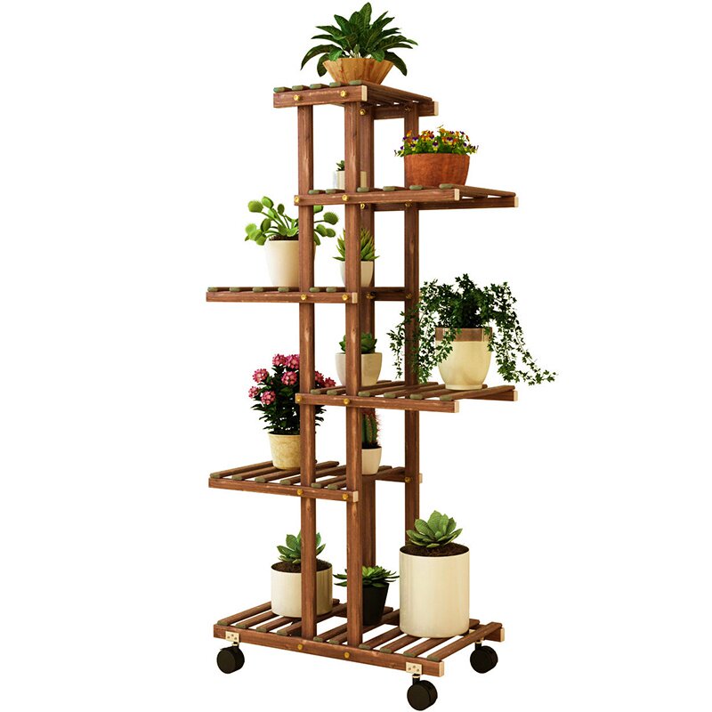 实木置物架花架子多层室内阳台客厅绿萝落地式装饰简约植物花盆架