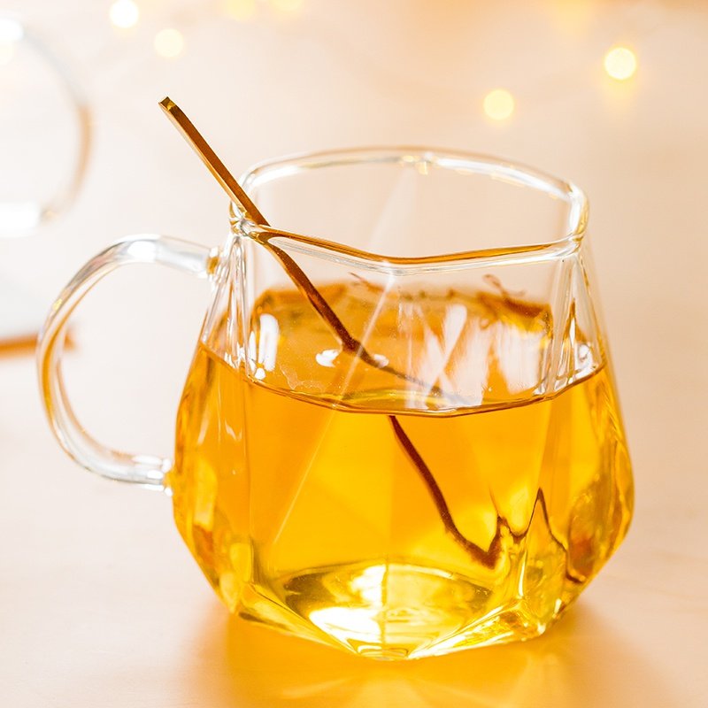 一折玻璃杯子家用喝水有手柄