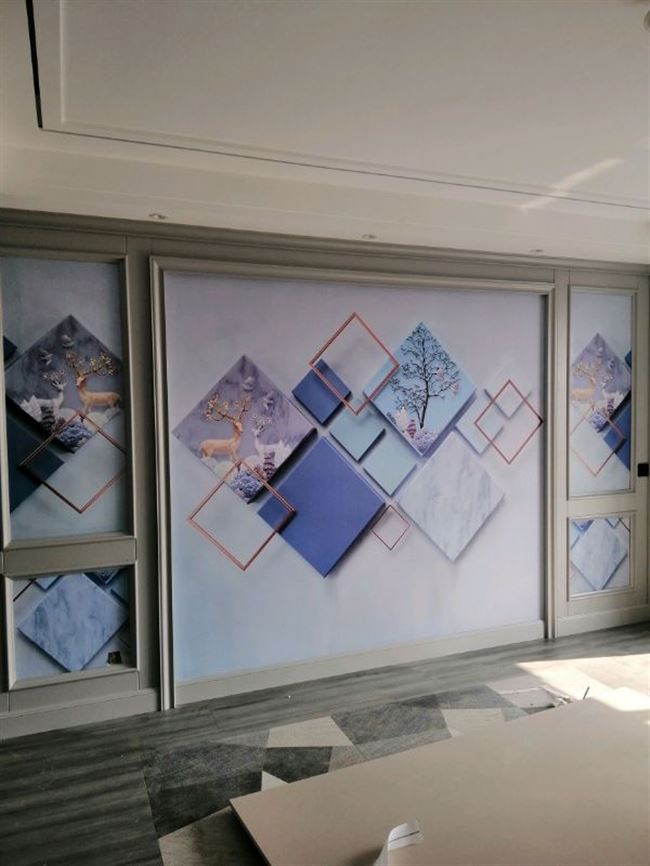 郑州贴壁纸师傅专业贴壁纸墙纸p壁画壁布工人同城上门施工