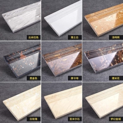 大理石踢脚_通体人造仿大理石材踢脚线条瓷砖地脚线客j厅卧室欧式黑金