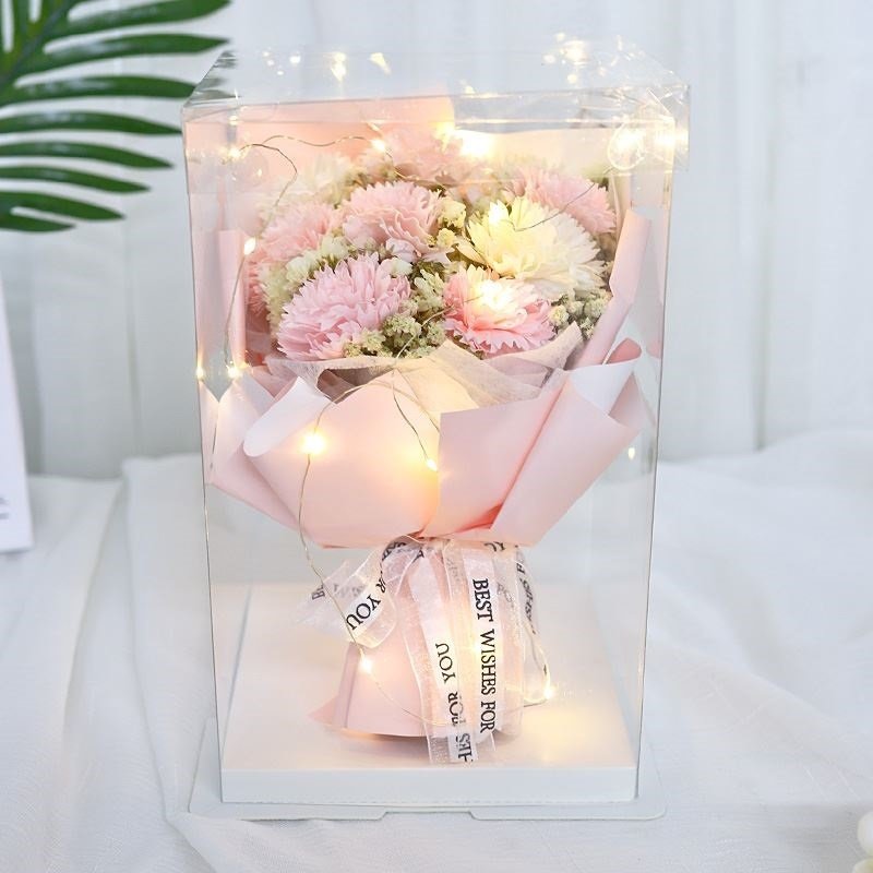 母亲节礼物花束康乃馨送妈妈实用花ins满天星干花礼盒向日葵生日