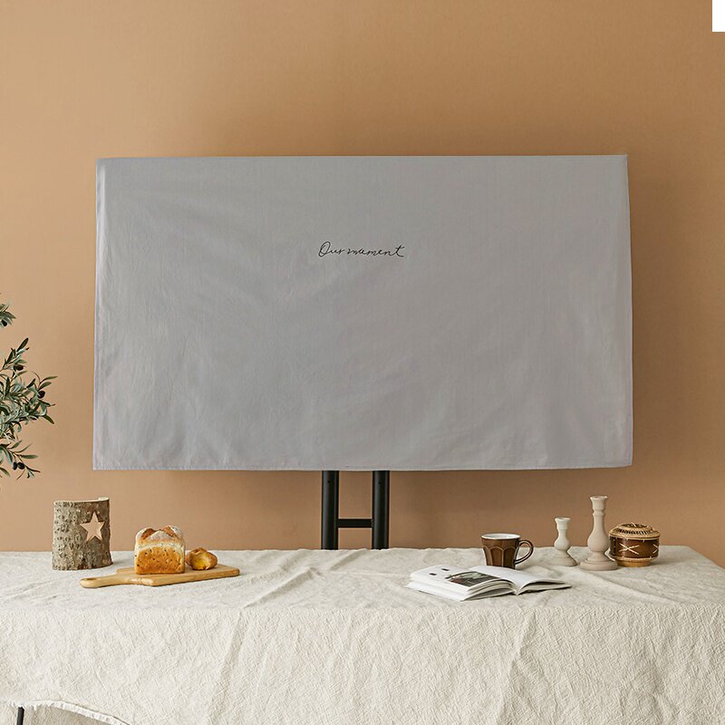 电视罩简约现代盖布小米电视机套防尘罩套盖巾75蒙布65寸55新款