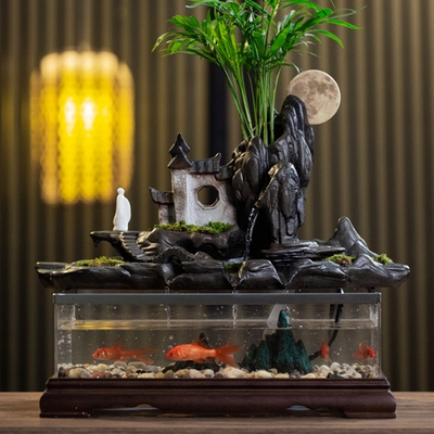 小瀑布摆件图片