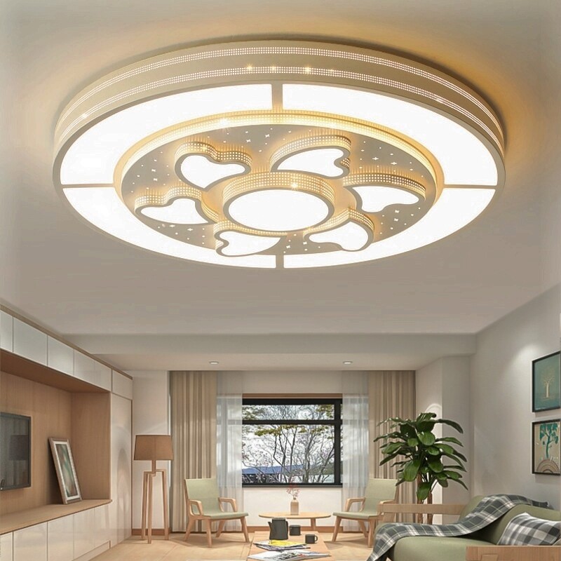 轻奢客厅大灯大气婚房圆形大厅主灯吊灯2022年新款led吸顶灯1.6米