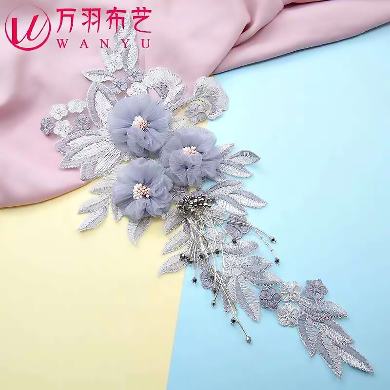 Embroidery Cloth sticker clothes hole repair APPLIQUE Lace blue Decorative stickers Flower diy sweater Patch Sticker Largein the Home Fabric , Sew DIY Material,Tools and finished products , Sew DIY Fitting/Accessories/Accessories , Fabric sticker category - from Buy2taobao.com to provide professional Taobao agent buy service