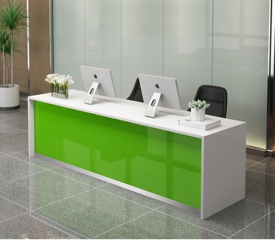 前台小型接待台烤漆简约办公吧台桌大理石迎宾台商铺旅行社收银.