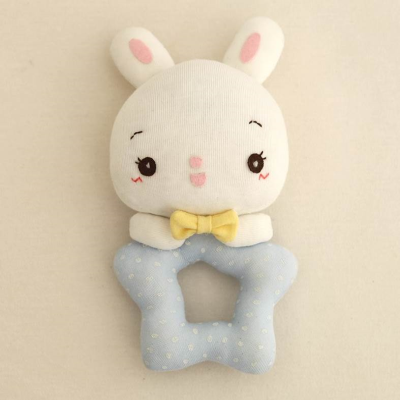 婴儿手摇铃布艺.轻巧手抓布绒初生毛绒u玩具婴幼儿手握玩具新生