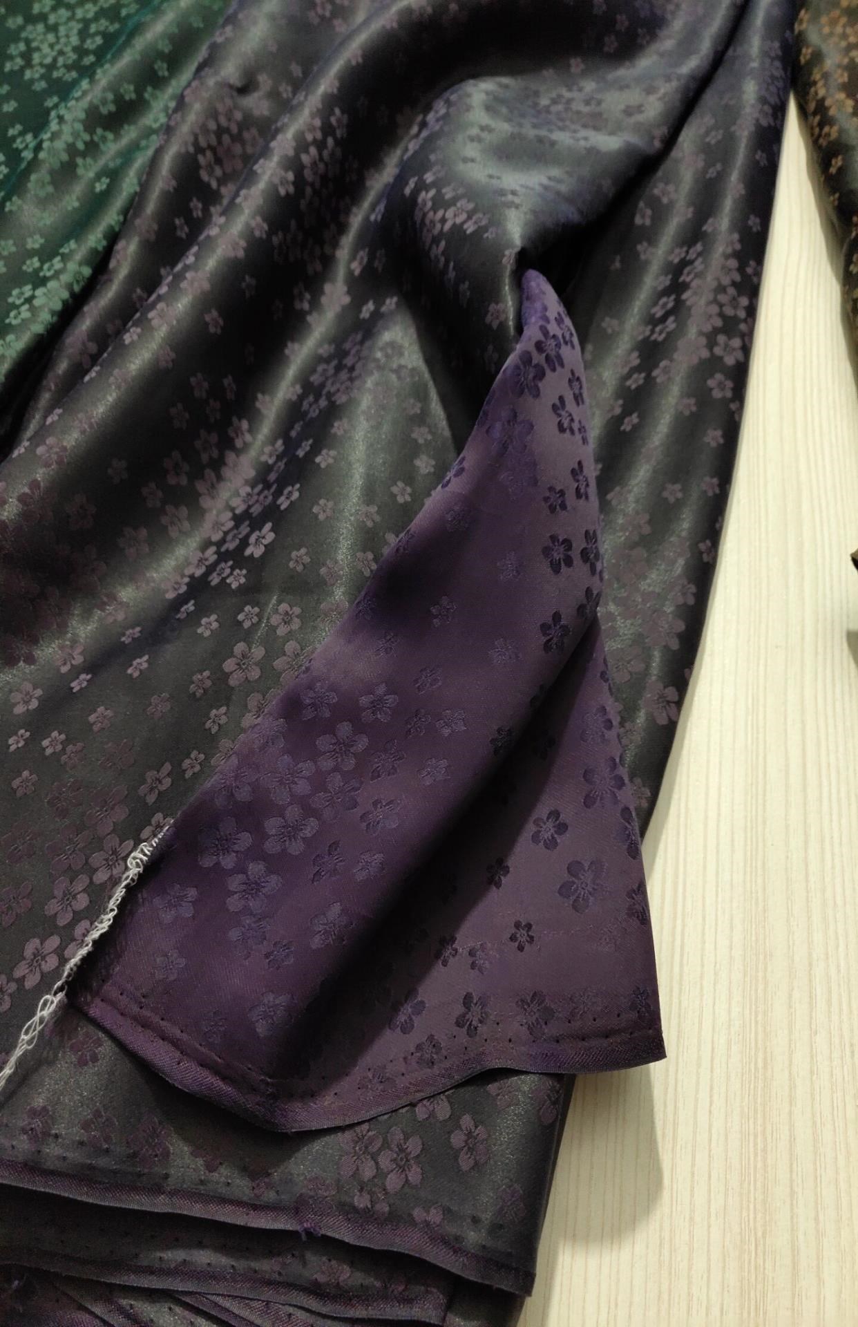 棉桑蚕丝混纺布料面料图片