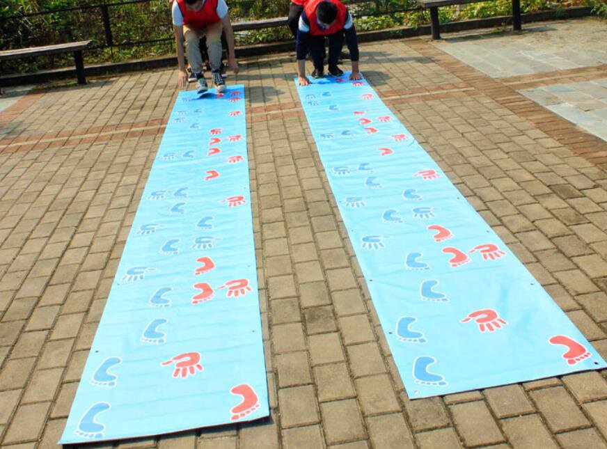 团建拓展训练手脚并用游戏道具手忙脚乱同手同脚搞笑贴纸结婚整蛊