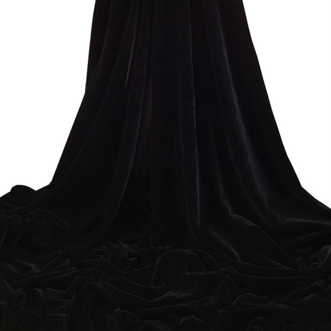 2米宽黑色桌布金丝绒布料吸光拍照背景布会议展台加工窗帘舞台布