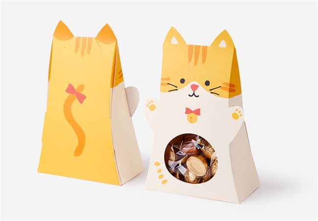 卡通包装棒棒糖儿童节纸盒饼干盒个牛轧糖礼盒糖果可爱动物10盒盒
