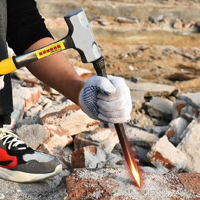 冲凿钢铁全钢专用凿子扁破石头工具劈石器手工混泥土大头墙面截子