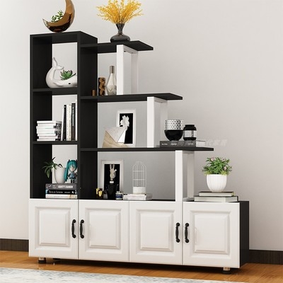 正对大门玄关隔断新中式屏风客厅进入门挡沙发装饰柜镂空置物书架