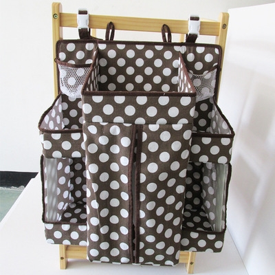婴儿床可水洗棉布收纳袋储物袋挂袋尿片奶瓶袋多功能收纳袋