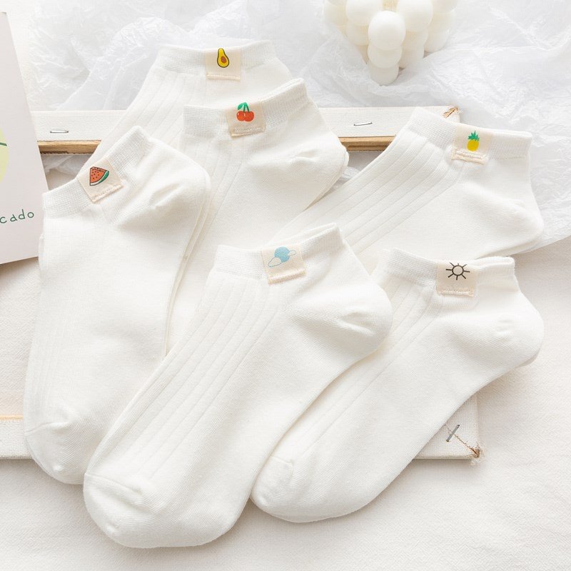 船袜女夏款纯棉袜子不臭脚防臭女袜春夏季薄款2021新款浅口白色