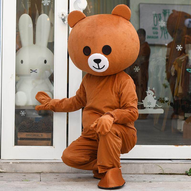 人体玩偶熊衣服网红卡通服装成人行走人偶夏季发传单熊玩偶服