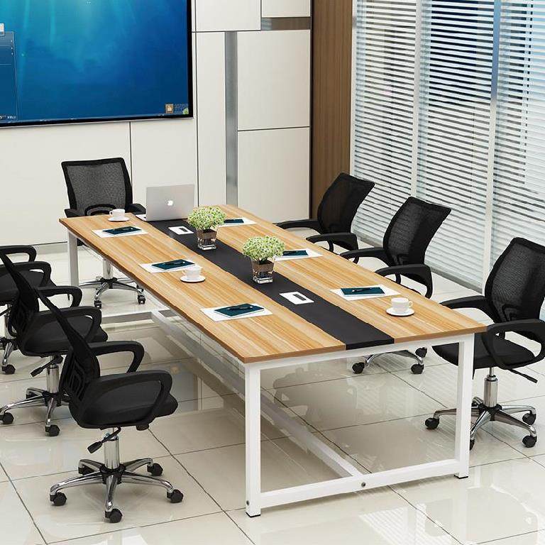 6人简约小型桌椅组合洽谈电脑桌22米办公室会议桌简易18米现代