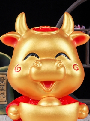 储钱罐儿童存钱罐牛国风摆件金牛十二生肖储蓄罐c创意时尚客厅家