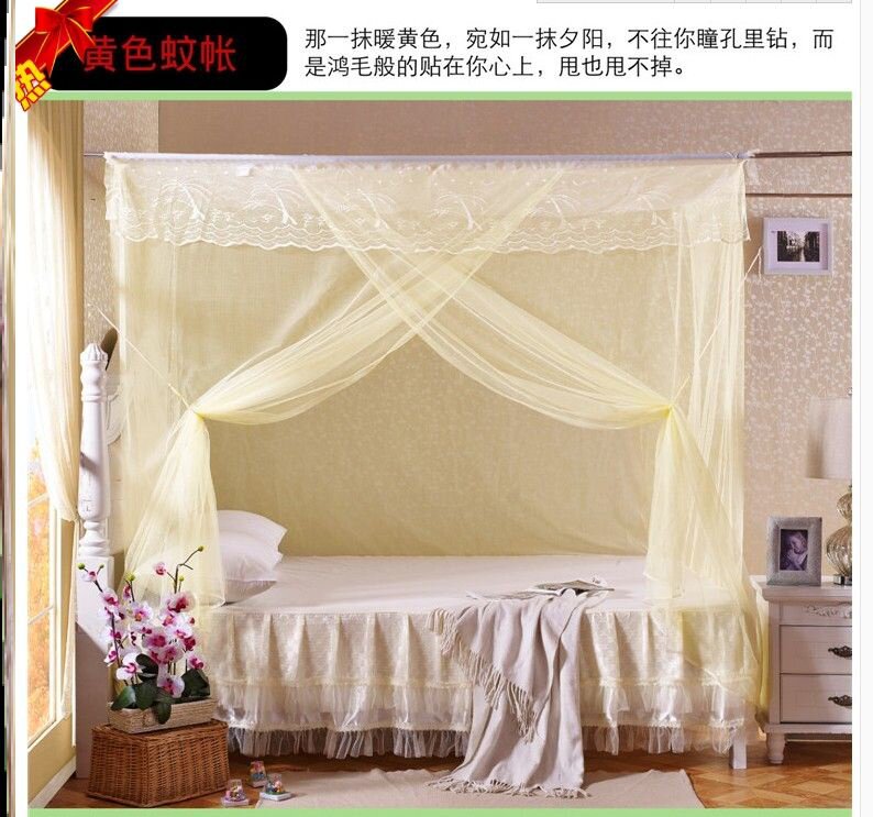 普通蚊帐老式床农村传统方顶15m床单开门家用老款加密加厚上下铺