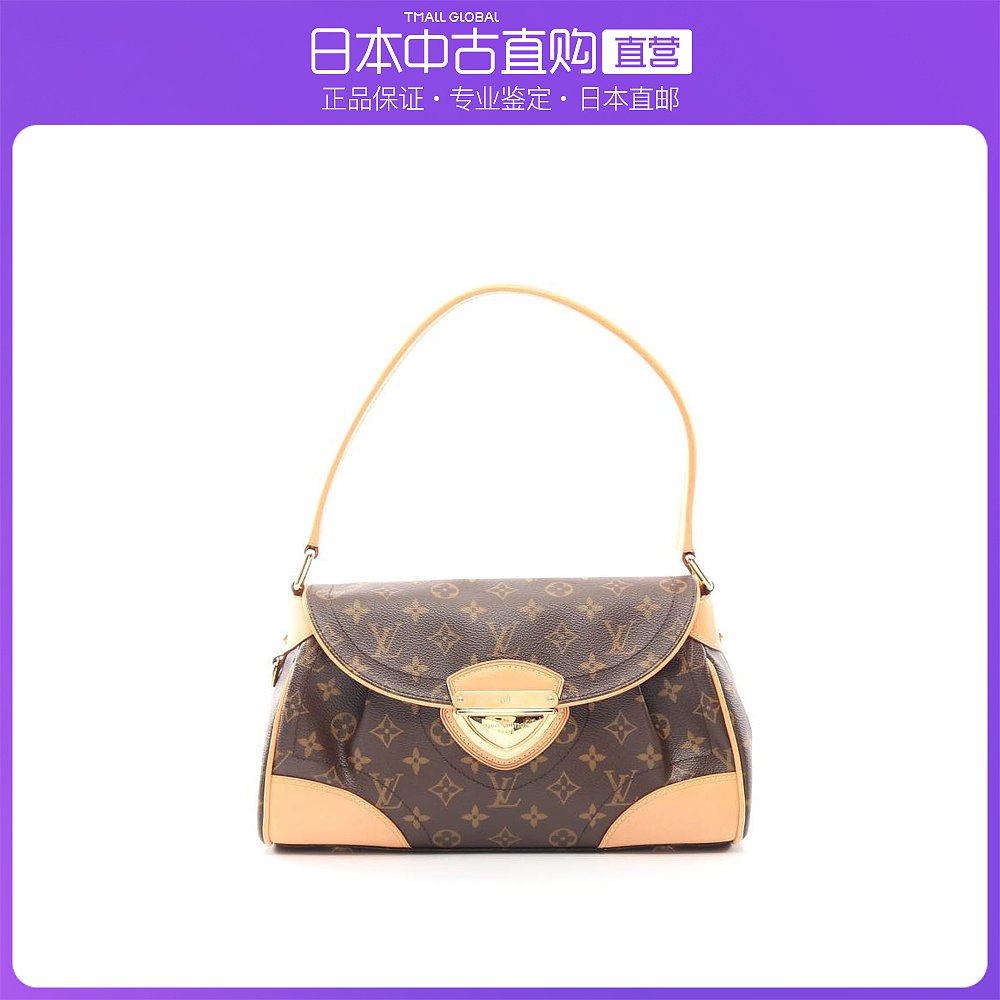 日本直邮中古lv路易威登b90新beverlymm老花肩包