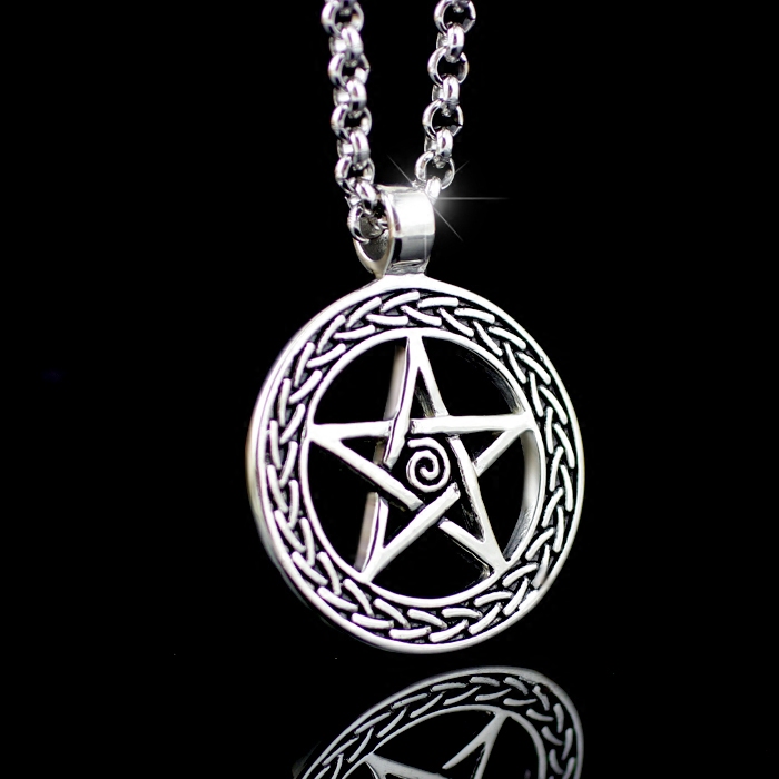 六角星芒项链男士图片