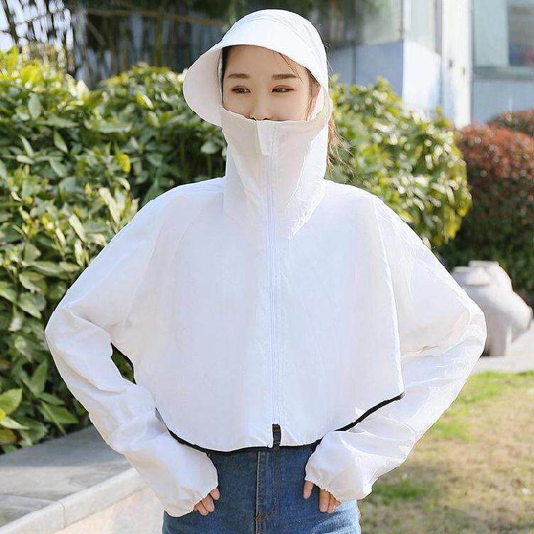 防晒罩时尚帽子防晒衣女夏披肩夏季斗篷海滩婆婆农村干活全护纯色