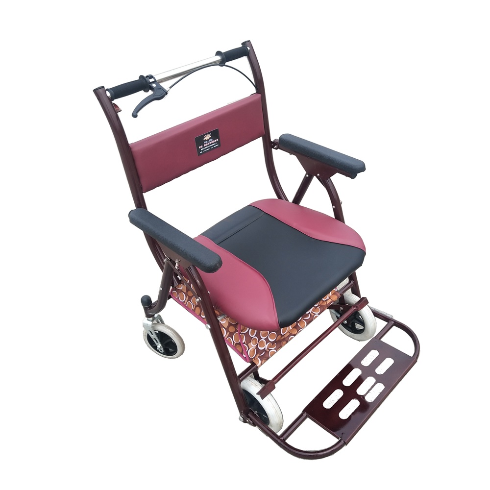 老人手推车购物买菜加宽大胖人助步轻便折叠大号老年可推可坐轮椅