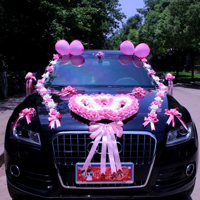 结婚婚礼用品欧式韩式中式主副婚车装饰套装副车头花花车彩车5新品