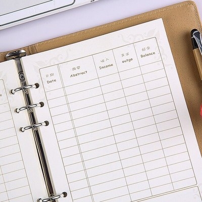 活页记账本家庭理财笔记本办公表格收入婚礼账簿简约库存日记帐.