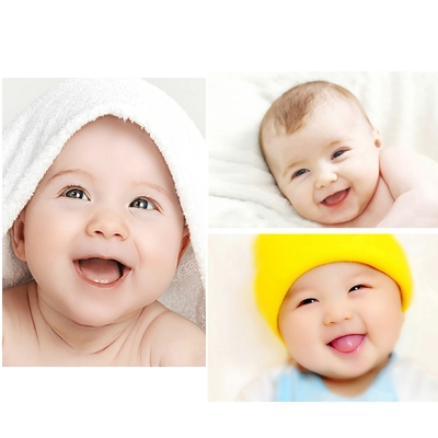 宝宝海报男女婴儿画宝宝图片男孩启蒙墙贴画宝宝画像大眼睛萌娃娃