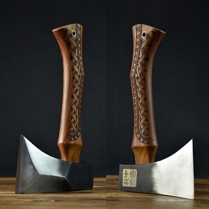 夹钢斧头手工锻打图片