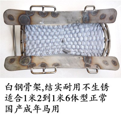 八骏马鞍子马具白钢骨架蒙古马鞍配件白刚不锈钢民族游客鞍旅游.
