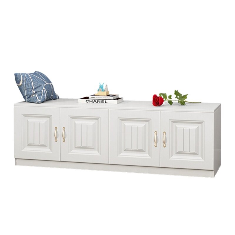 简易白色组合墙角柜储物柜炕柜飘窗柜矮柜长条小型大容量北欧订制